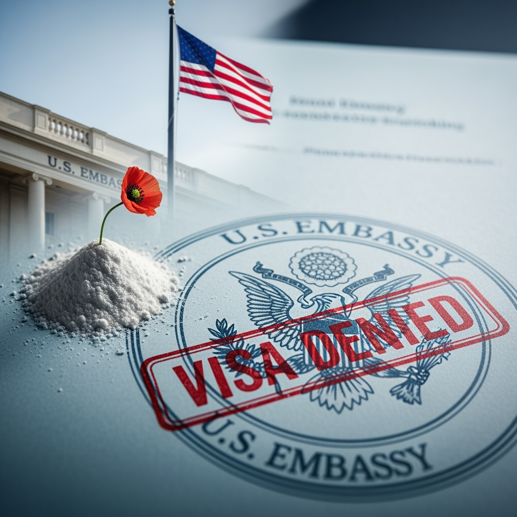 Illustration for: US Embassy Denies Visas for Fentanyl Trafficking