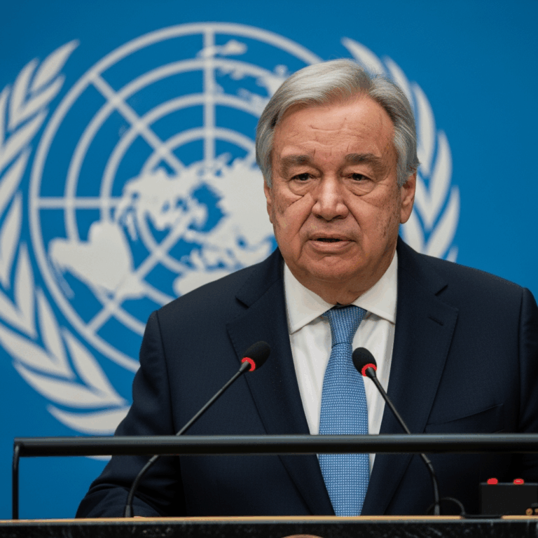 Illustration for: Guterres Urges No Fear of Israeli Reactions