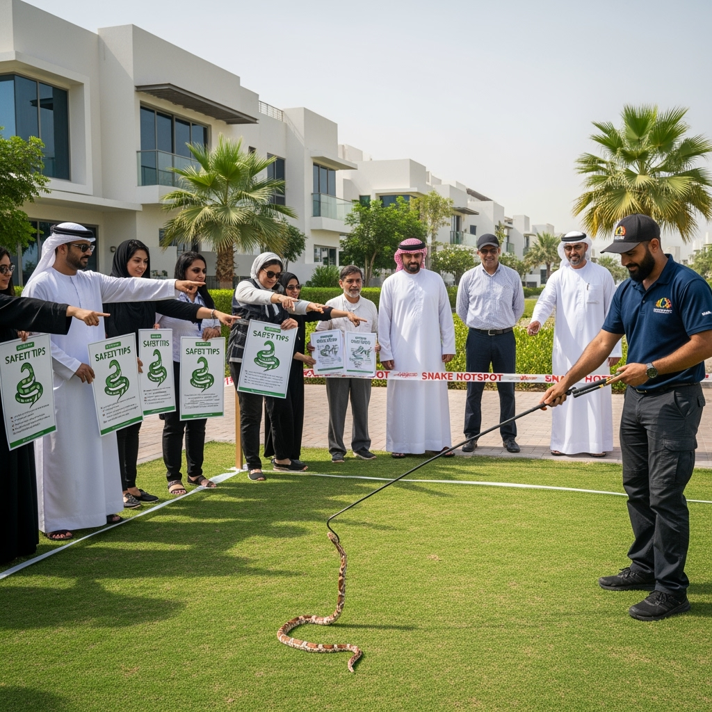 Illustration for: Snake Sightings in Dubai: Community Takes Action