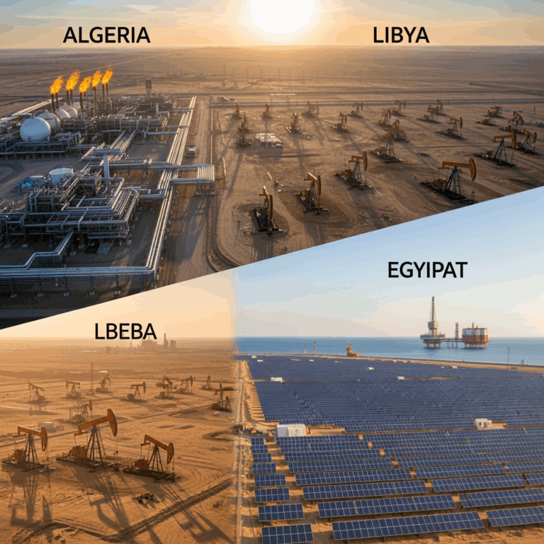 Illustration for: Algeria, Libya, and Egypt's Massive Energy Reserves