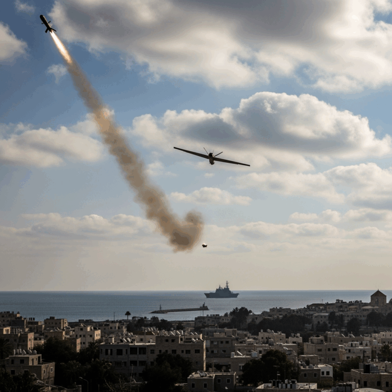 Illustration for: Yemeni Forces Target Israeli Military in Jaffa