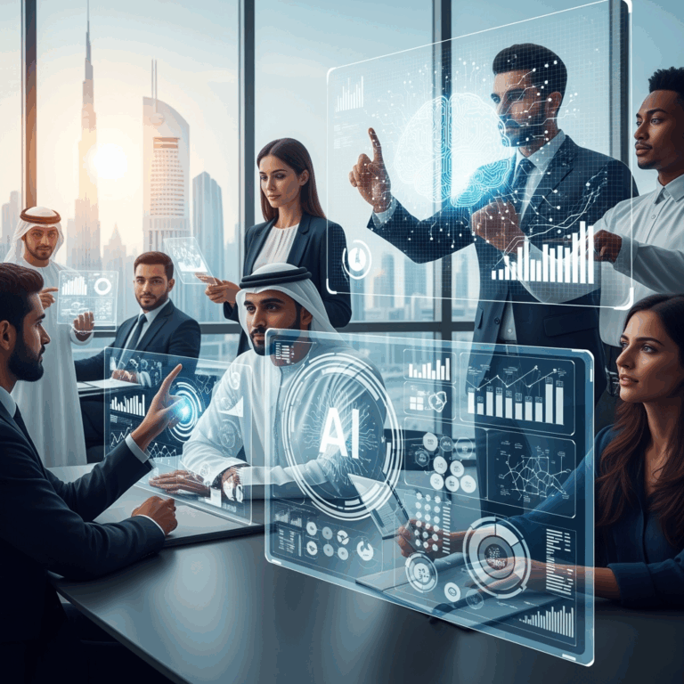 Illustration for: AI in UAE: Creating Jobs & Opportunities