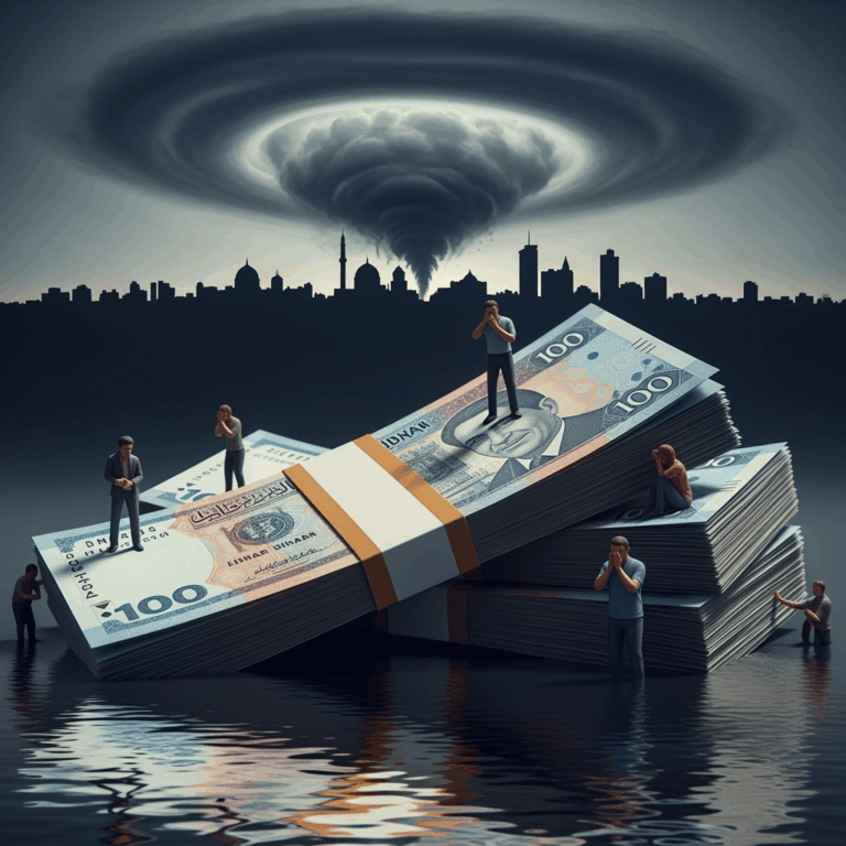 Illustration for: Libya Faces Economic Challenges Amidst Currency Fluctuations