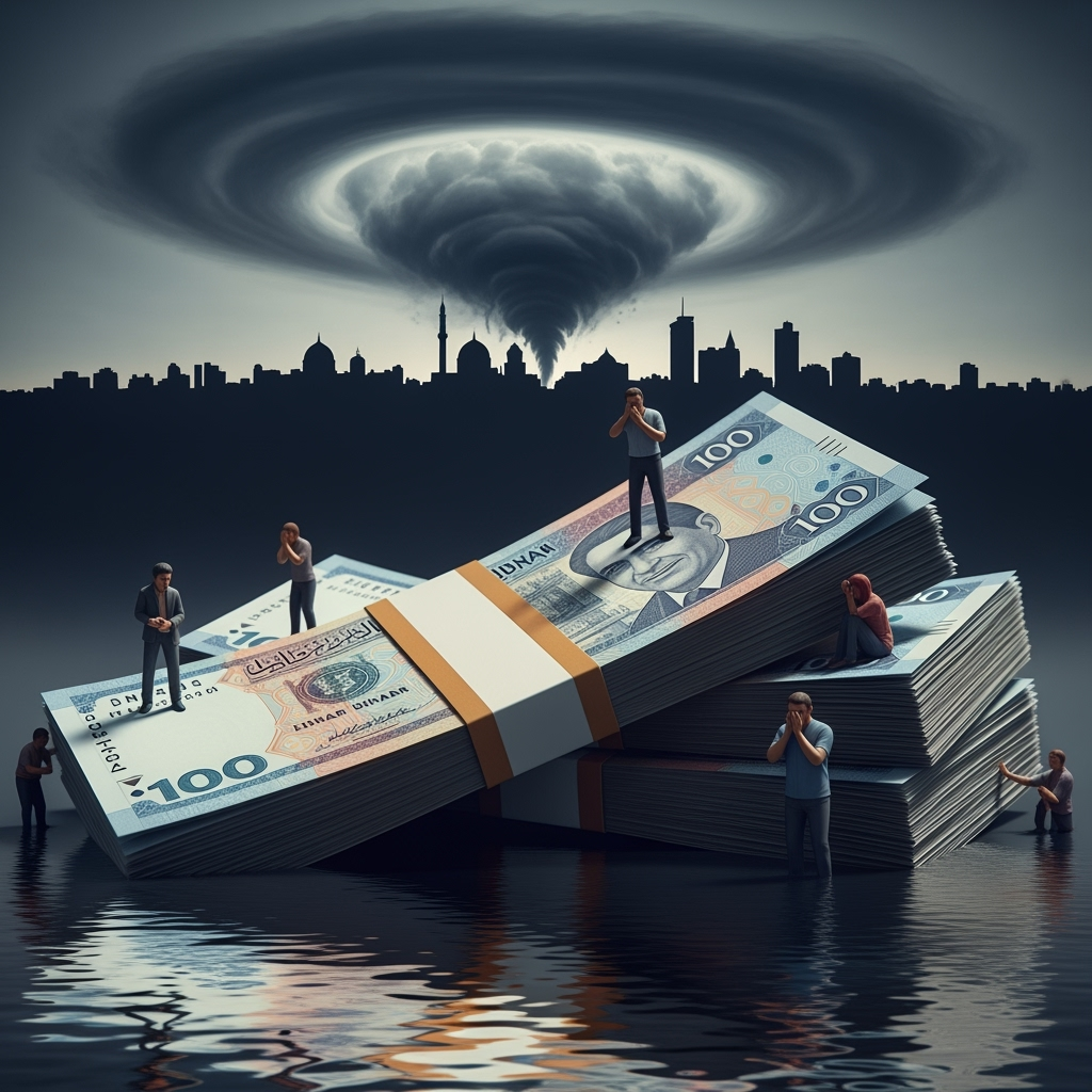 Illustration for: Libya Faces Economic Challenges Amidst Currency Fluctuations