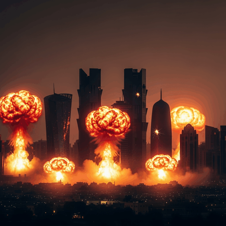 Illustration for: Explosions in Doha: Israel Strikes Hamas Leaders