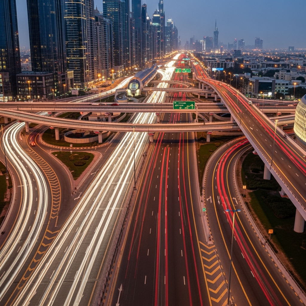 Illustration for: Dubai's Traffic System Upgrade Boosts Efficiency Up to 37%