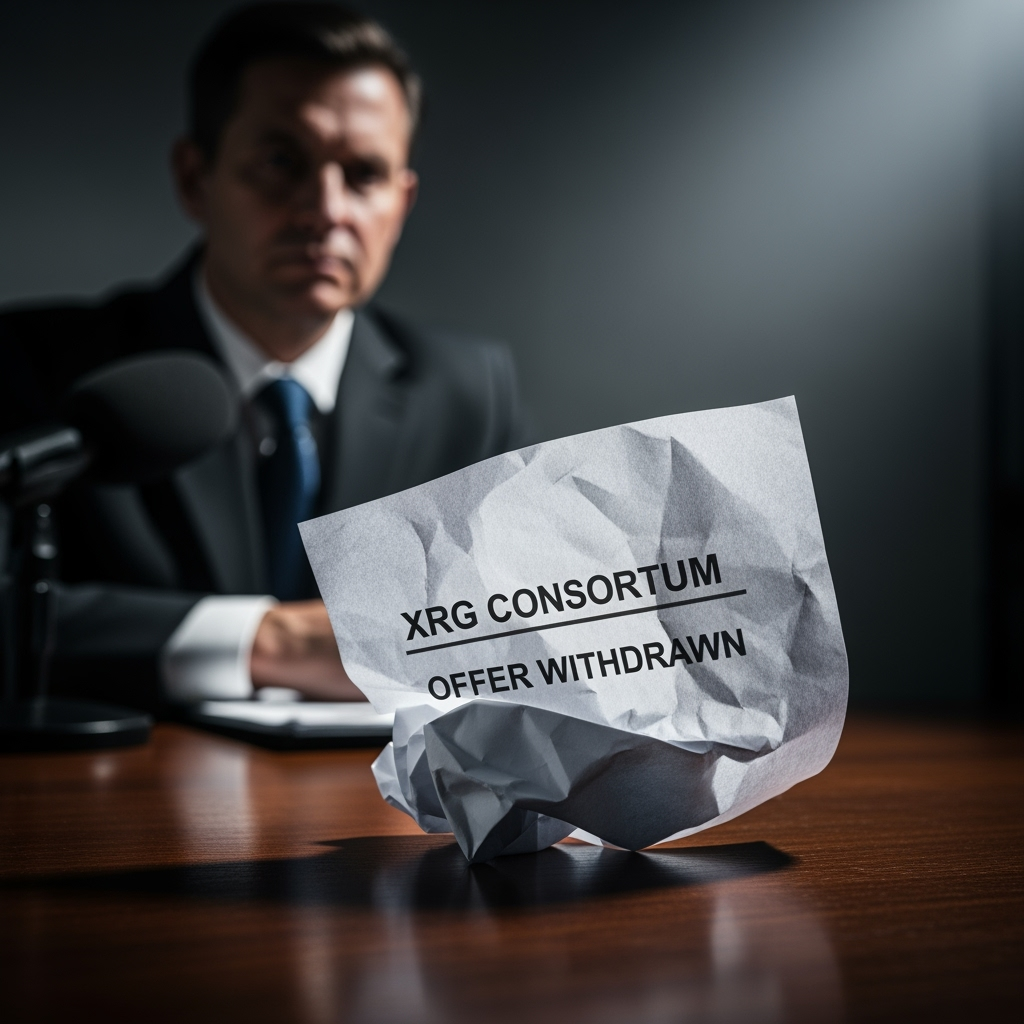 Illustration for: XRG Consortium Withdraws Offer for Santos
