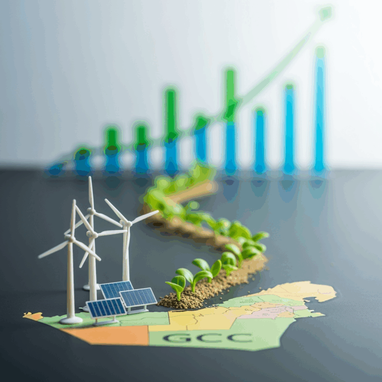 Illustration for: GCC's Path to Green Investment Growth