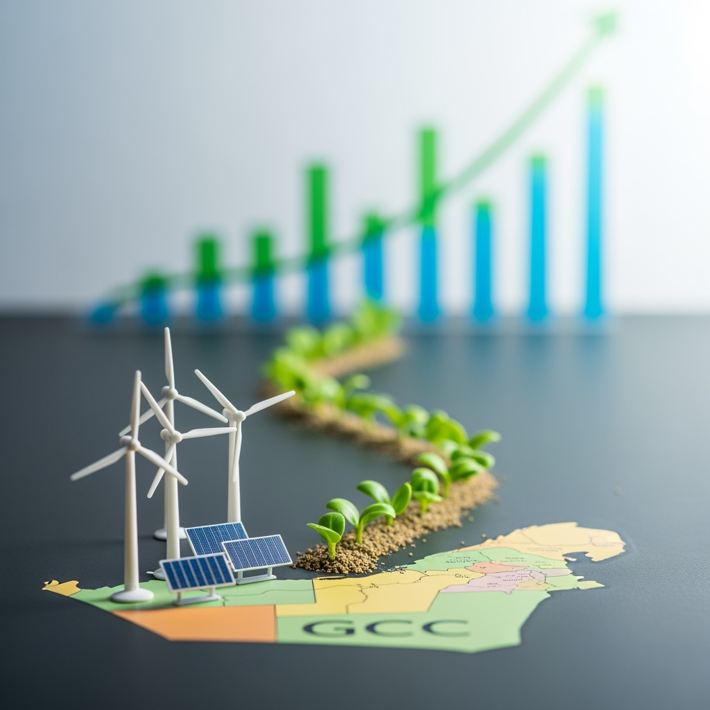 Illustration for: GCC's Path to Green Investment Growth