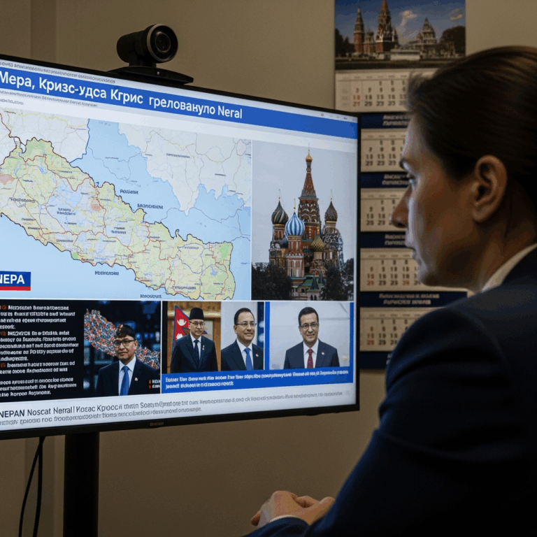 Illustration for: Moscow Monitors Political Crisis in Nepal