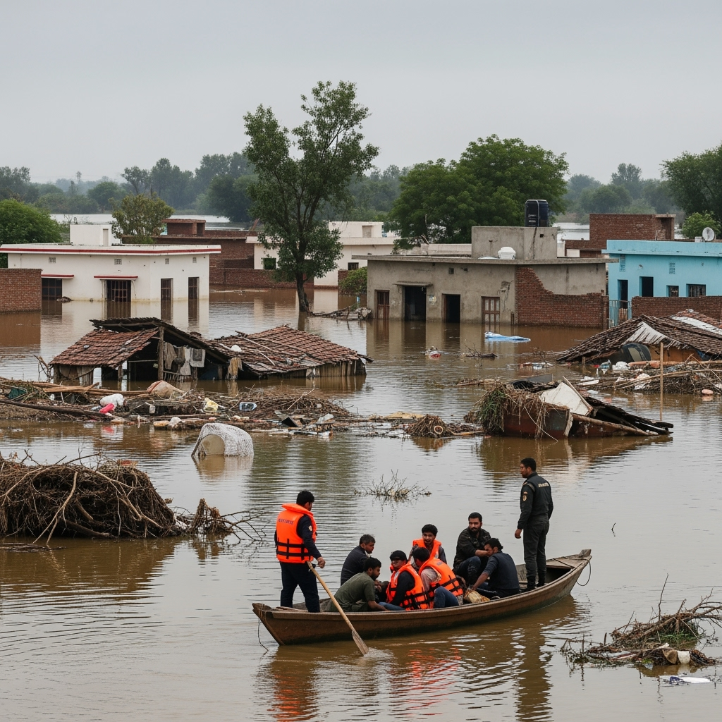 Illustration for: Devastating Punjab Floods Impact 2.56 Lakh Lives