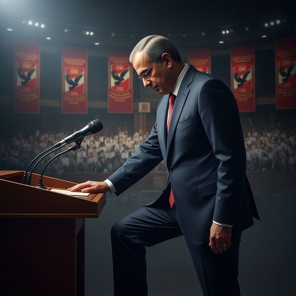 Illustration for: Al-Khatib Steps Down Before Al-Ahly Elections