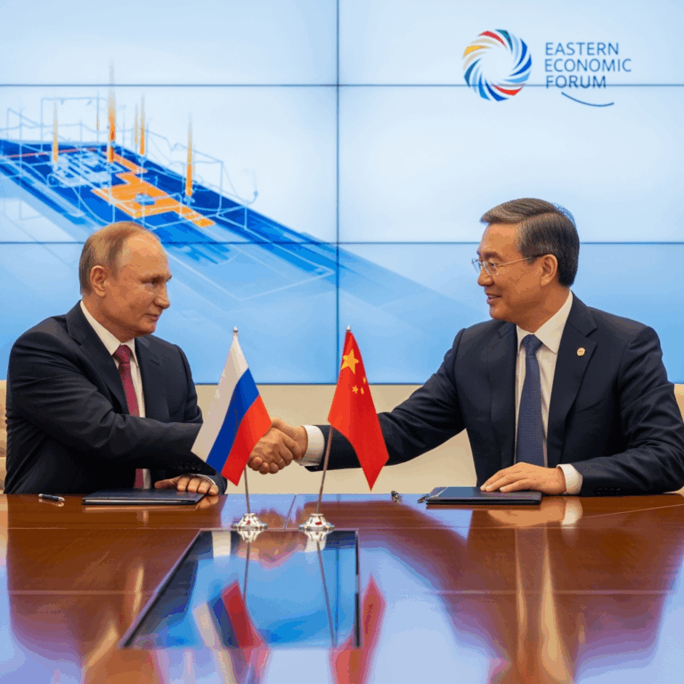 Illustration for: Russia's Strategic Gas Agreement at Eastern Forum