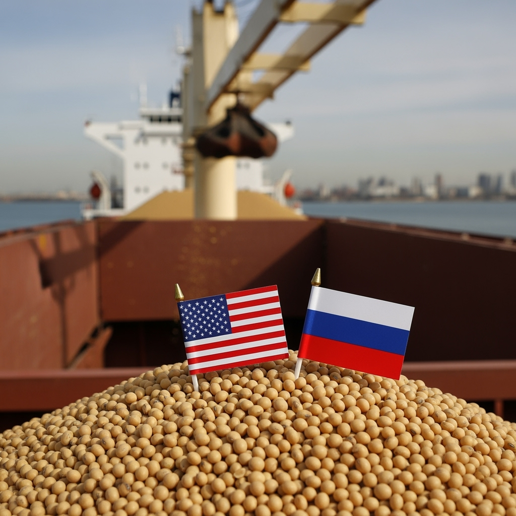 Illustration for: US Resumes Soybean Imports from Russia