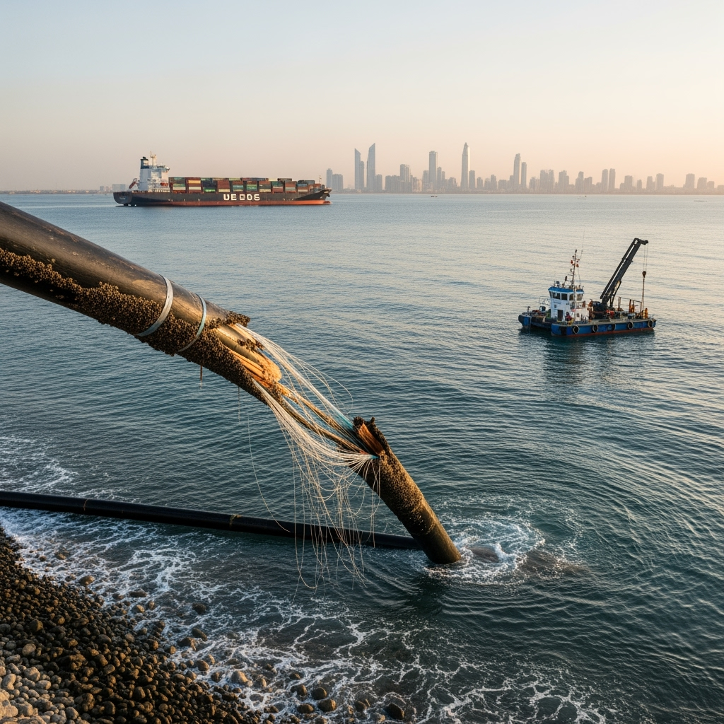 Illustration for: Cable Malfunctions Disrupt Connectivity Near Jeddah