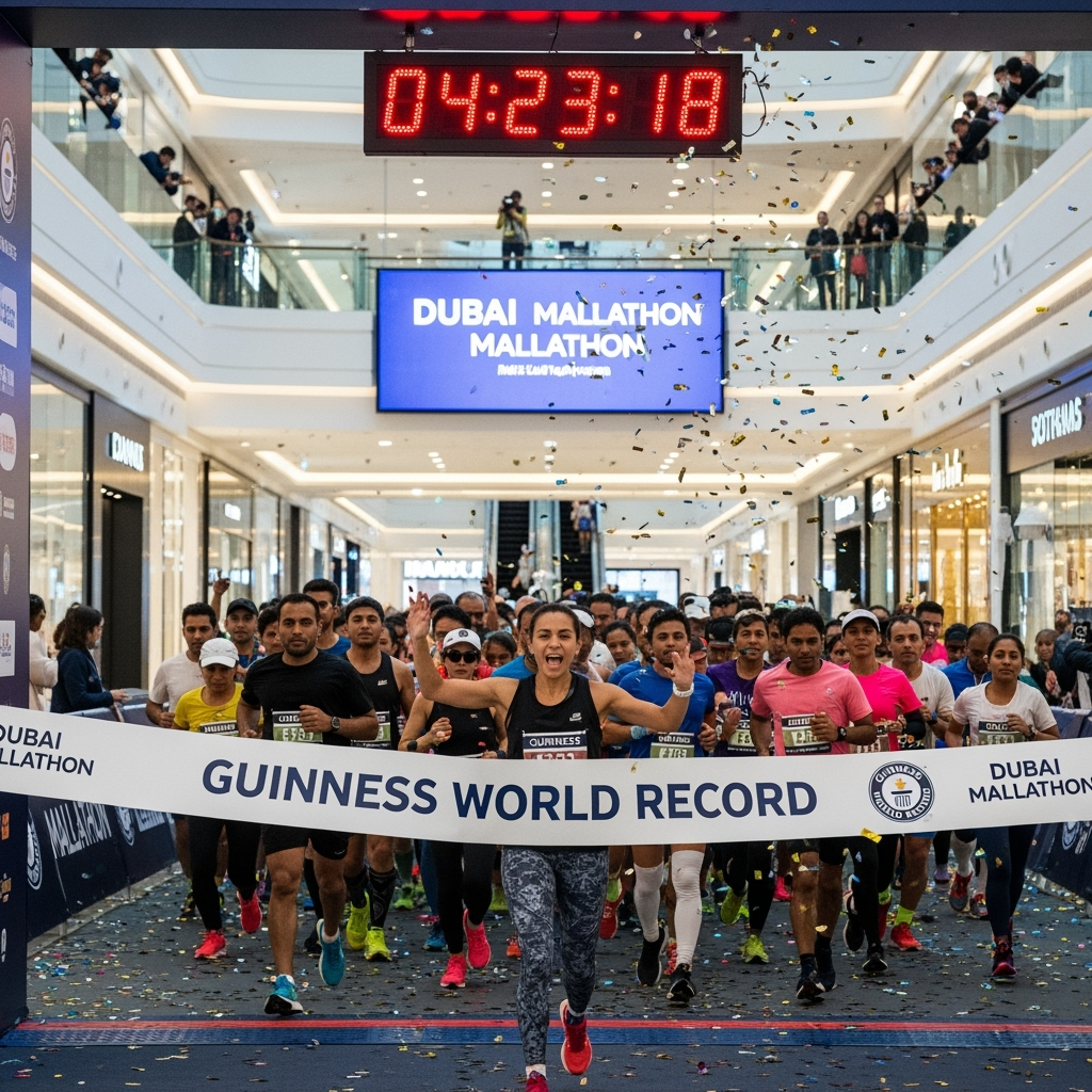 Illustration for: Dubai Mallathon Sets New Guinness World Record