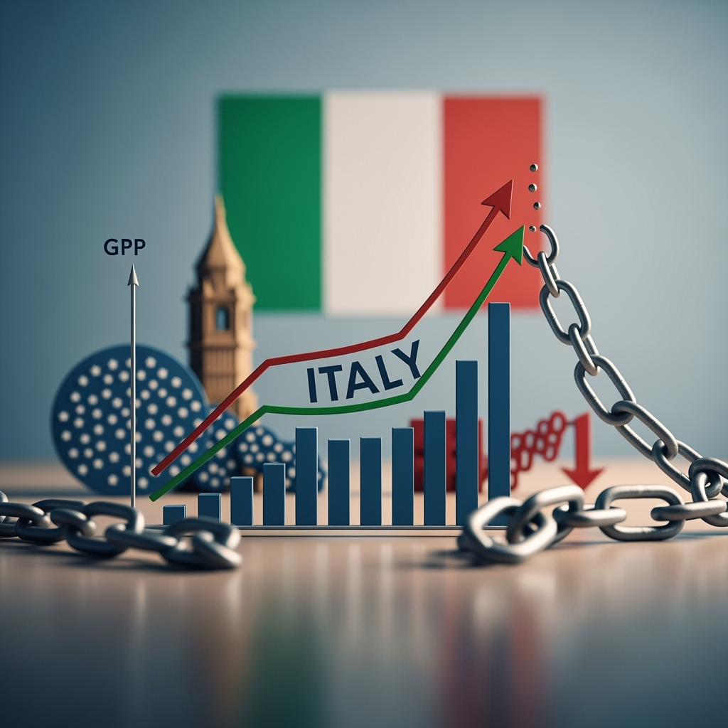 Illustration for: Italy Confirms GDP Growth Amid Tariff Uncertainties