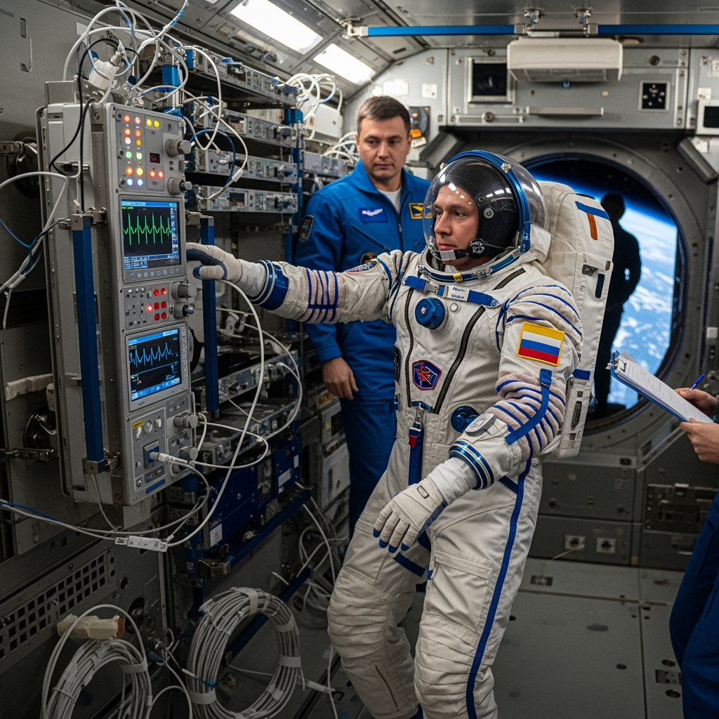 Illustration for: Russian Space Mission Studies Astronaut Health