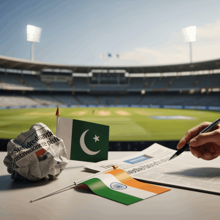 Illustration for: Pakistan Complains After Tense India Cricket Match
