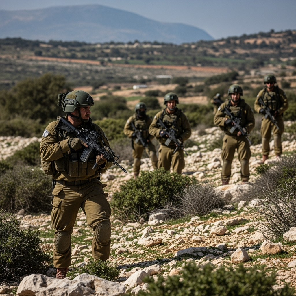 Illustration for: Israeli Army Raids on Hezbollah in South Lebanon
