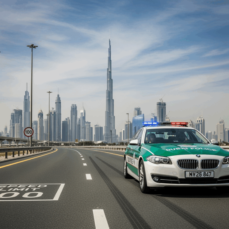 Illustration for: Dubai Police Warn Against Speeding Dangers