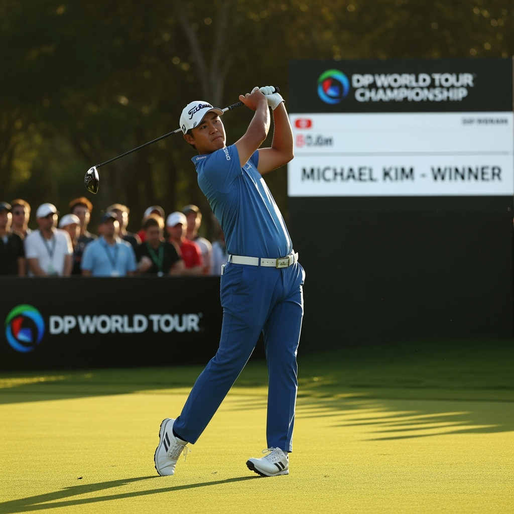 Illustration for: Michael Kim Wins First DP World Tour Title