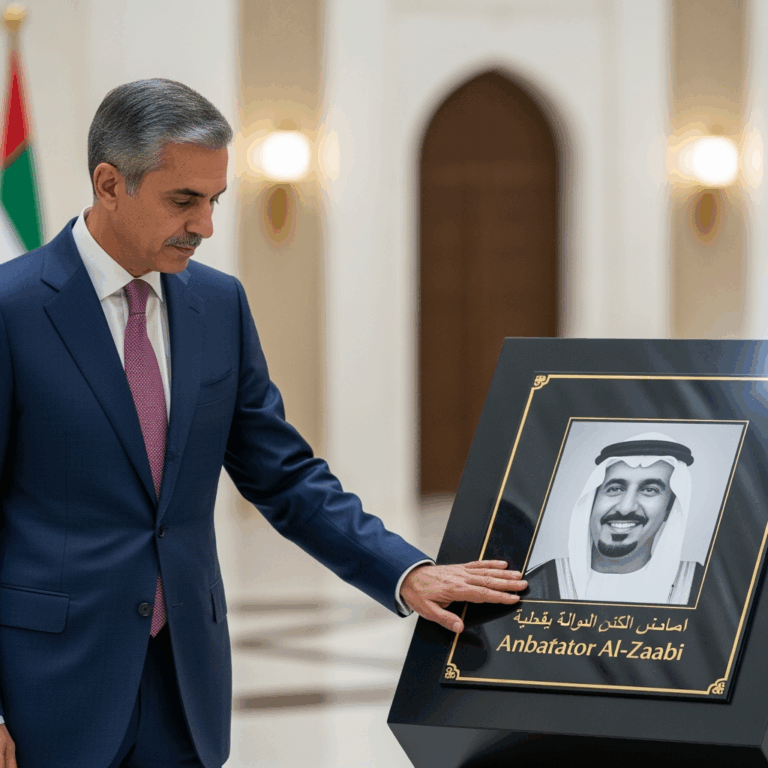 Illustration for: Dr. Gargash Honors Late Ambassador Al-Zaabi