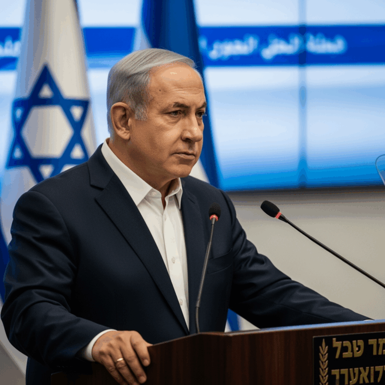 Illustration for: Netanyahu's Address on Gaza Conflict