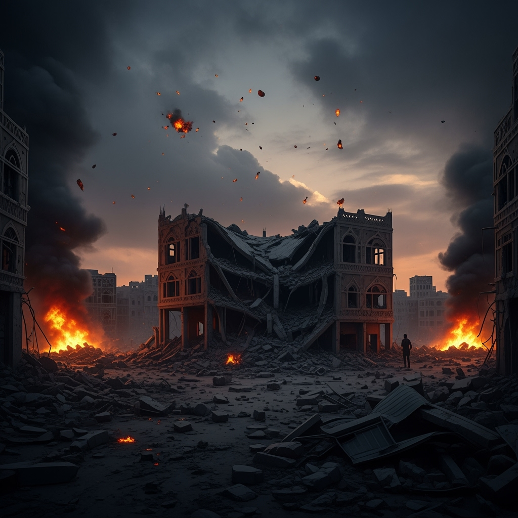Illustration for: Israeli Air Strikes Hit Yemen's Capital Sanaa