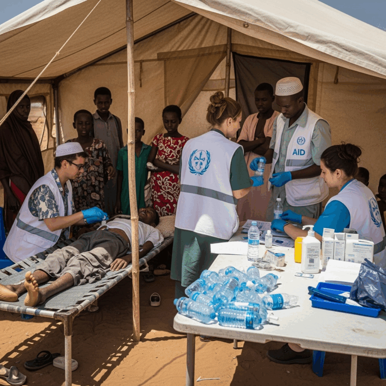Illustration for: Sudan Faces Worst Cholera Outbreak Amid Conflict