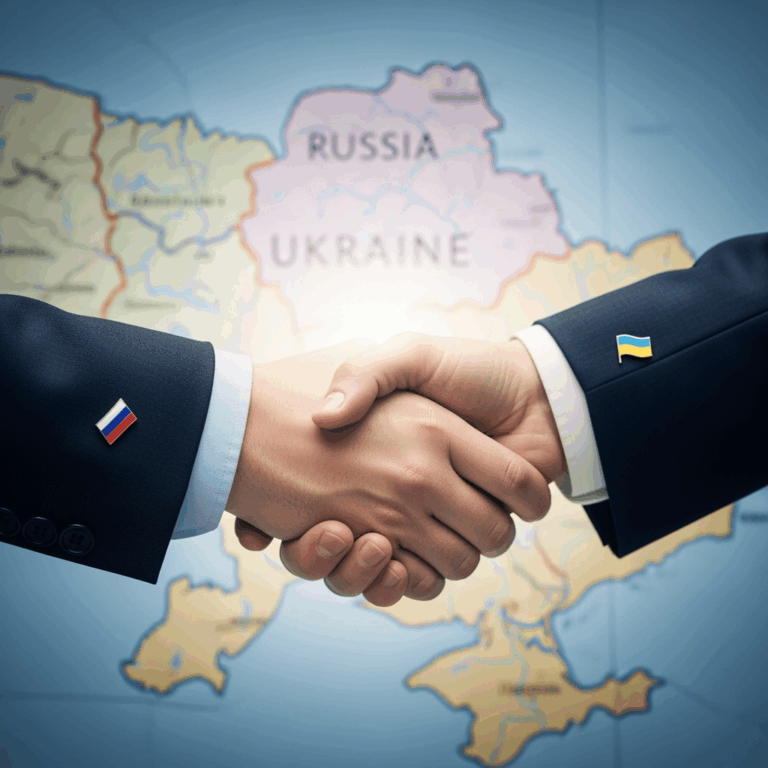 Illustration for: Russia Seeks Peaceful Settlement in Ukraine