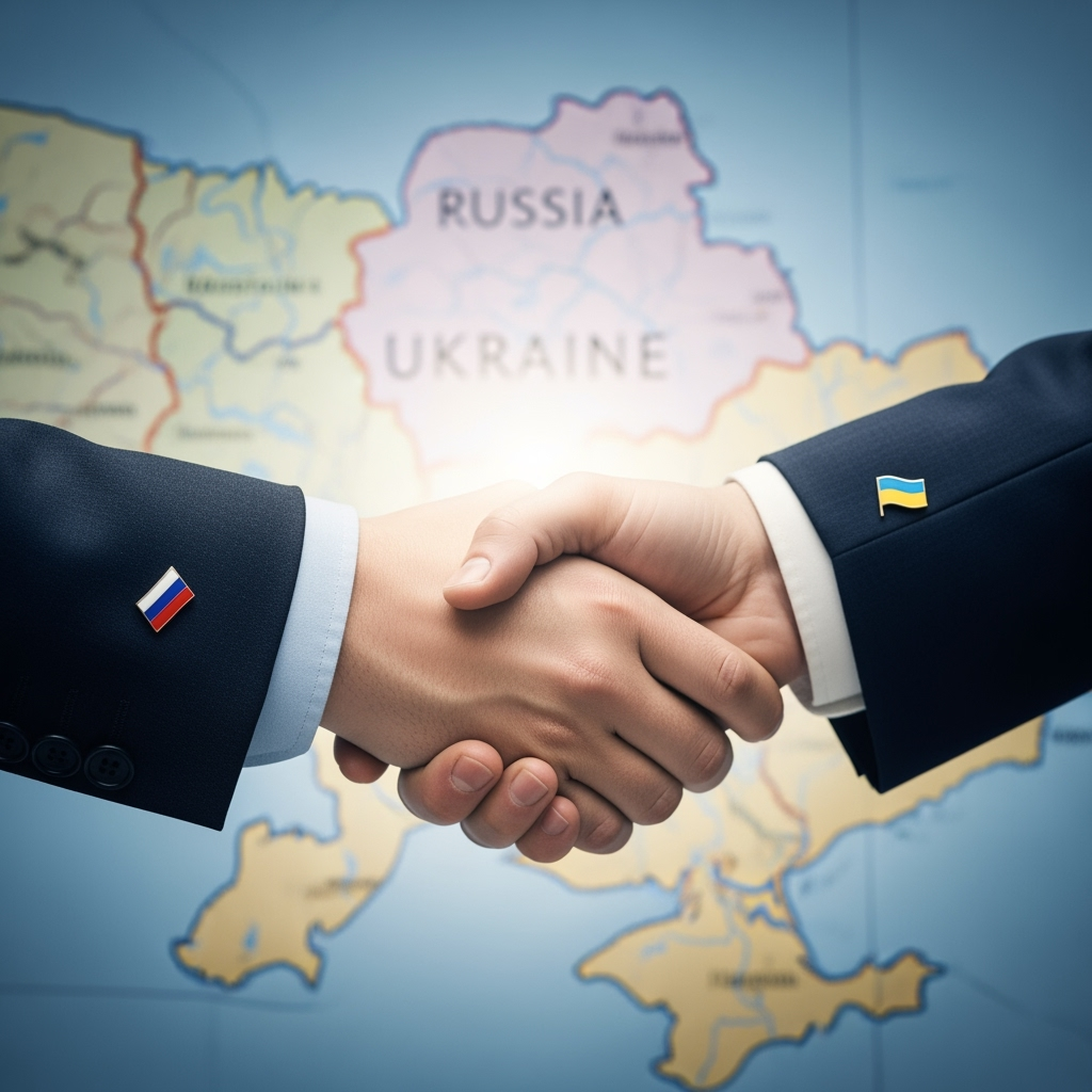 Illustration for: Russia Seeks Peaceful Settlement in Ukraine