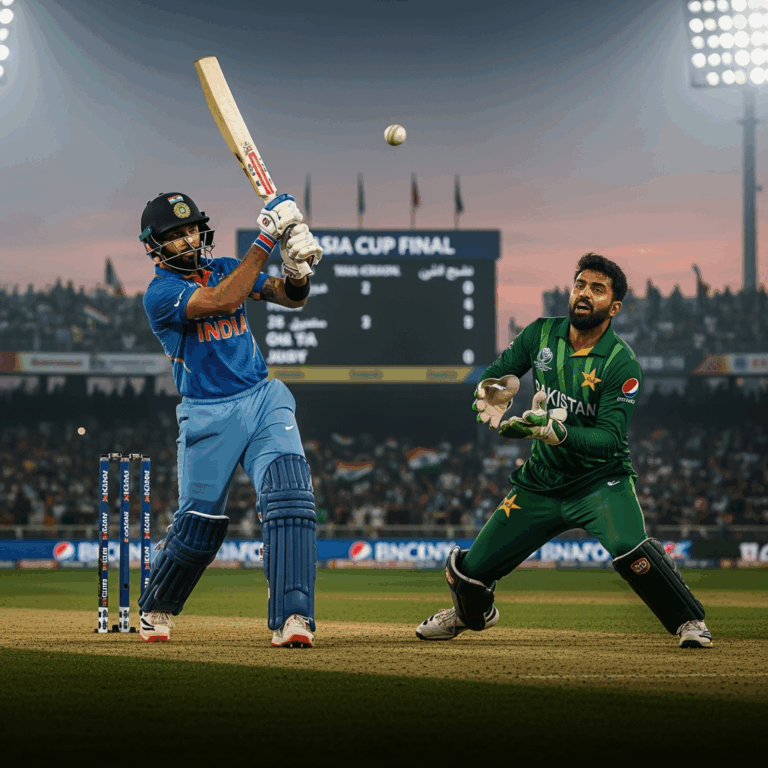 Illustration for: India-Pakistan Asia Cup Final: Key Updates
