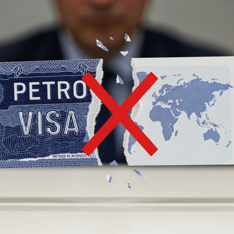 Illustration for: Petro's Visa Revoked Over Genocide Stance
