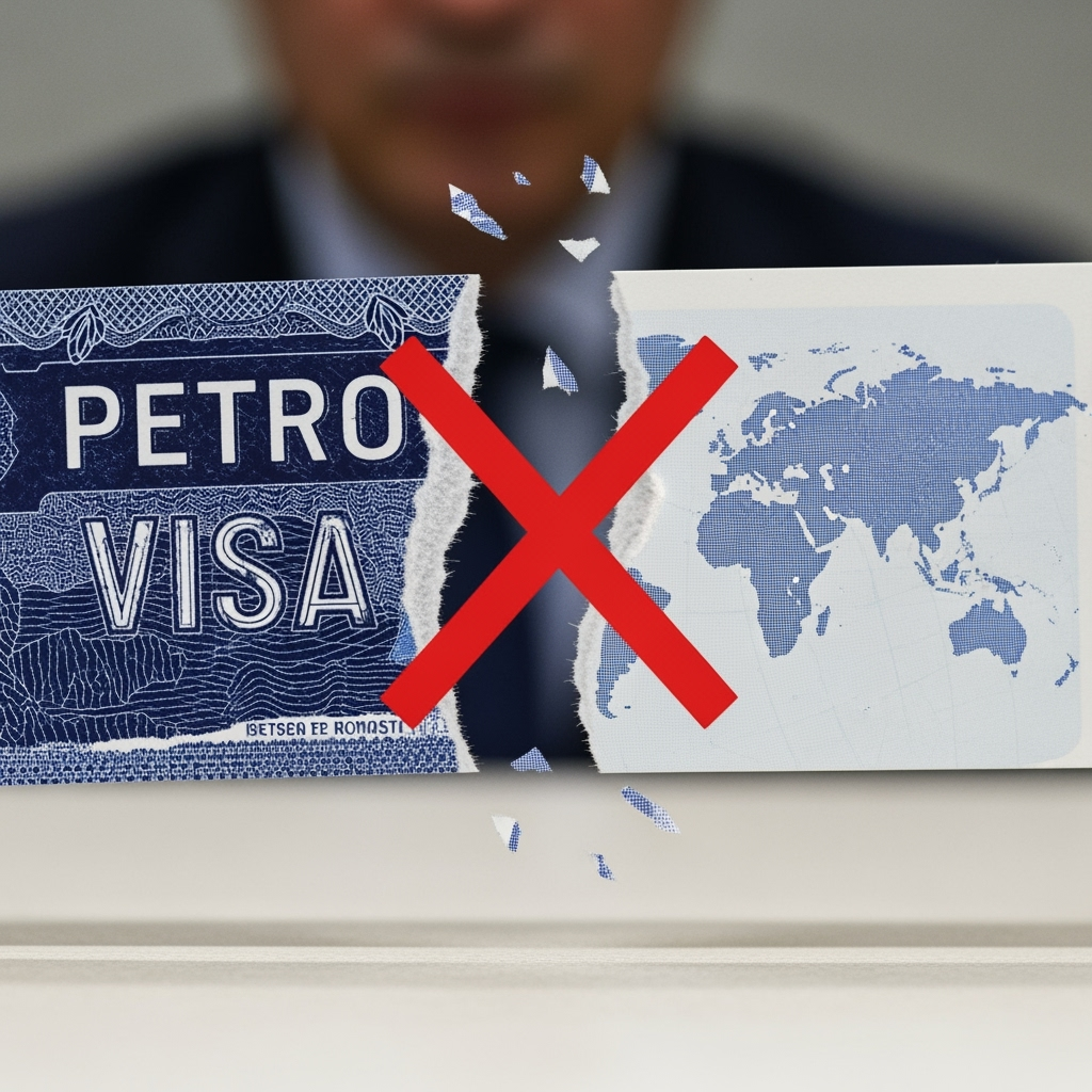 Illustration for: Petro's Visa Revoked Over Genocide Stance
