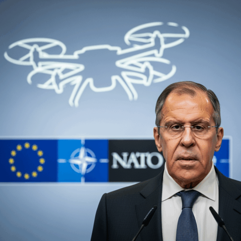 Illustration for: Lavrov Denies Targeting EU and NATO with Drones