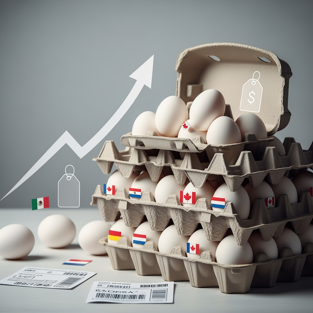 Illustration for: US Egg Import Increase Amid Price Surge