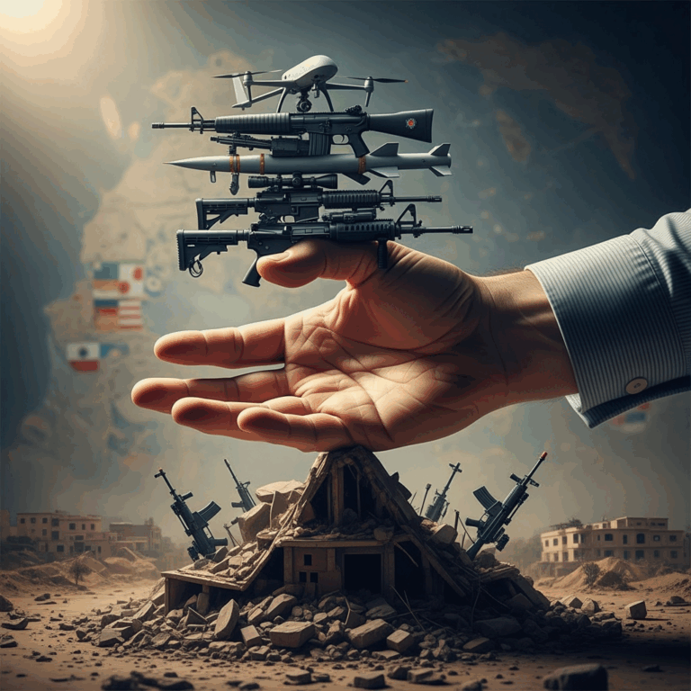 Illustration for: Western Reliance on Crisis States for Arms