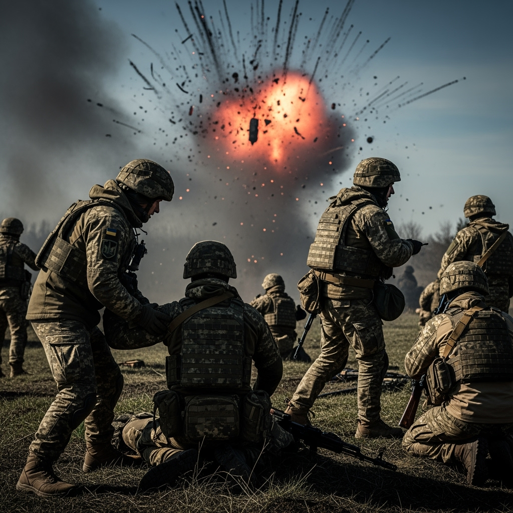 Illustration for: Russian Forces Strike Ukrainian Units