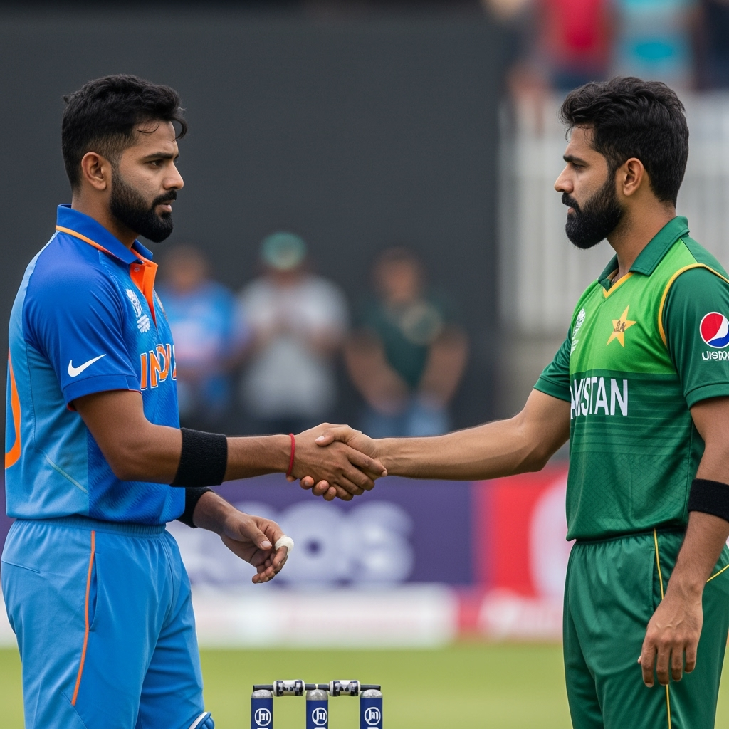 Illustration for: India vs Pakistan: Asia Cup Handshake Controversy