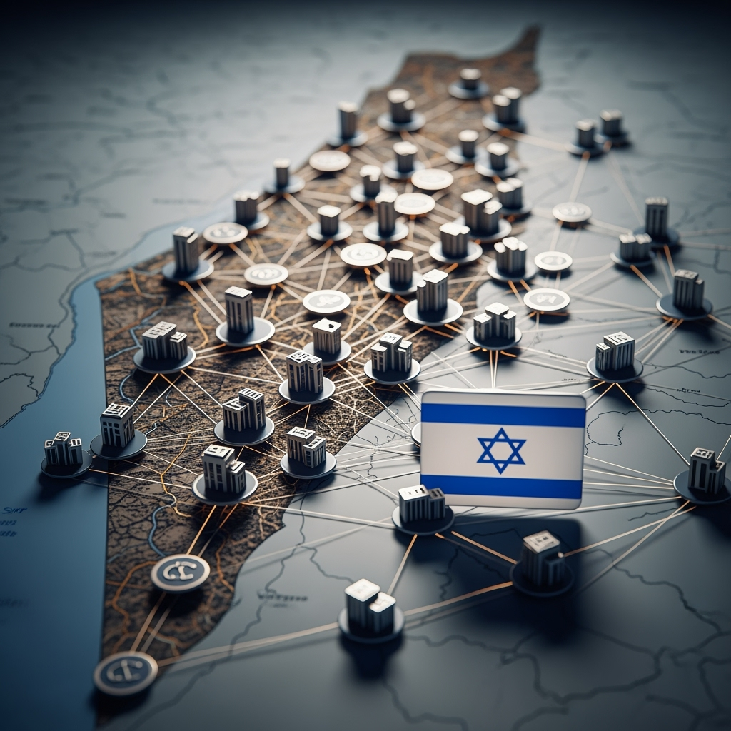Illustration for: Over 150 Firms Linked to Israeli Settlements in West Bank