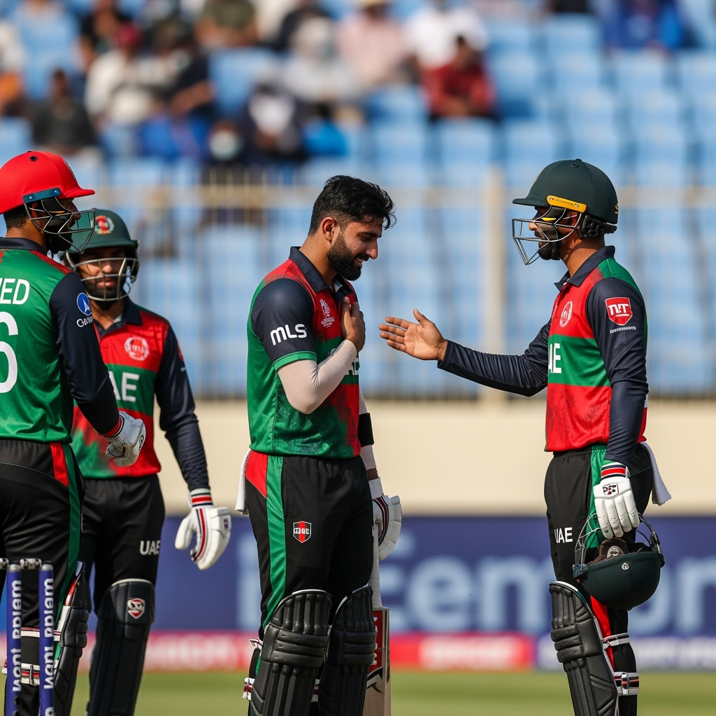 Illustration for: UAE-Afghanistan T20I: Emotional Start Amid Tragedy