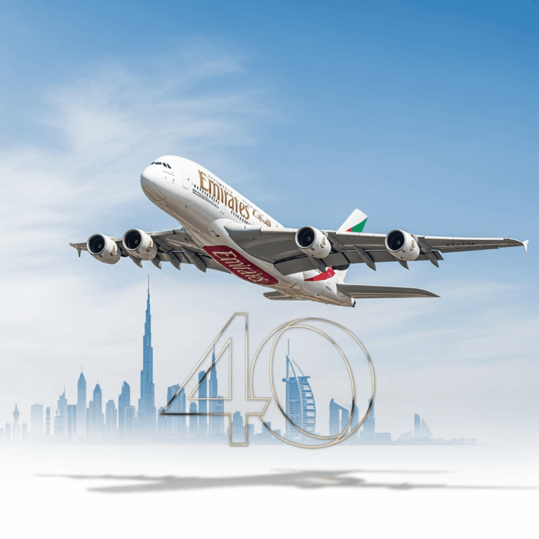 Illustration for: Emirates Celebrates 40 Years of Aviation Excellence