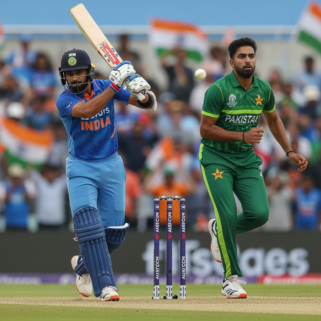Illustration for: India vs Pakistan: Asia Cup's Exciting Clash