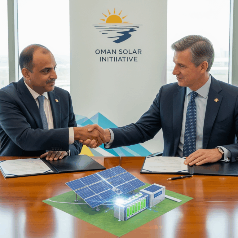 Illustration for: Oman Signs Deal for First Solar Plant with Storage