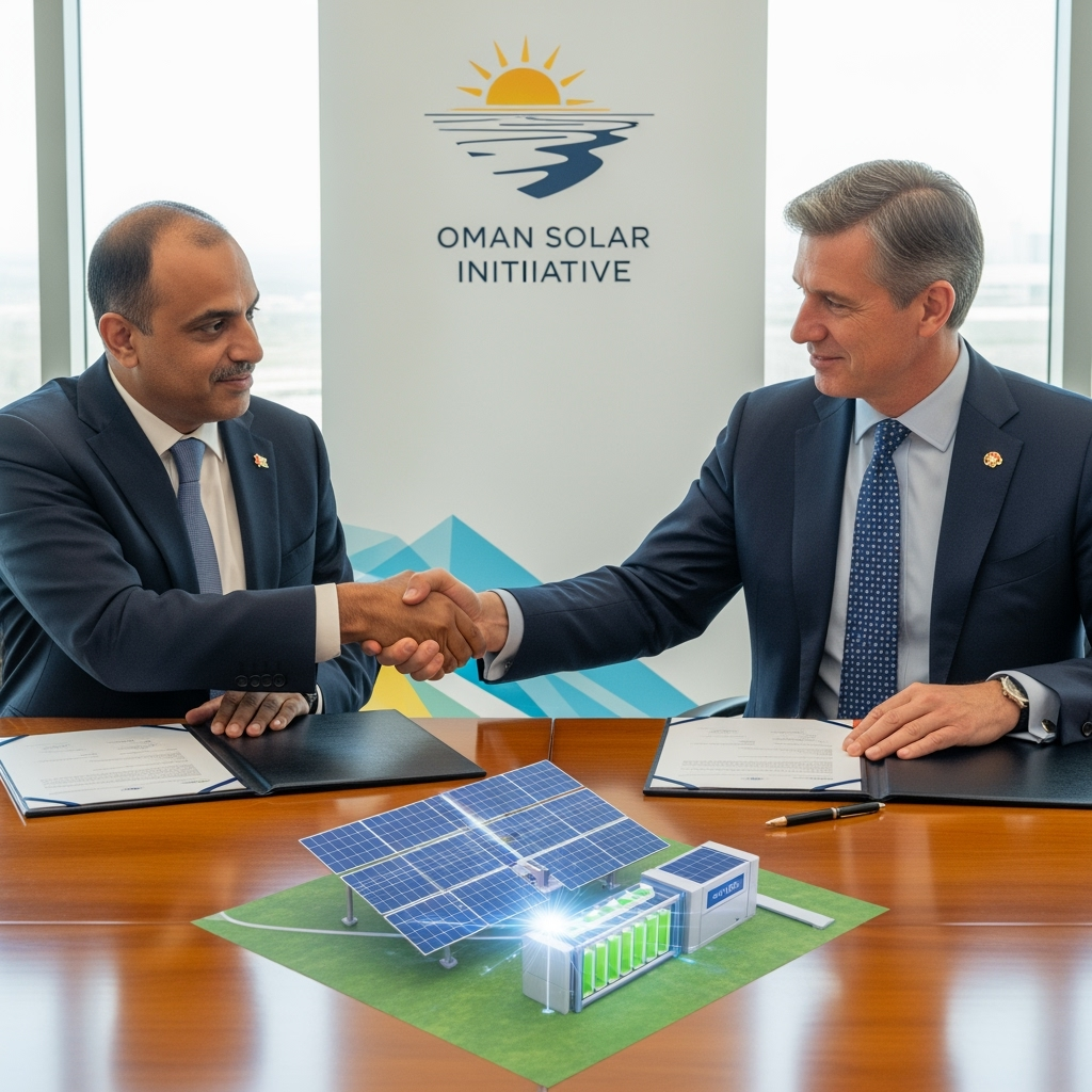 Illustration for: Oman Signs Deal for First Solar Plant with Storage