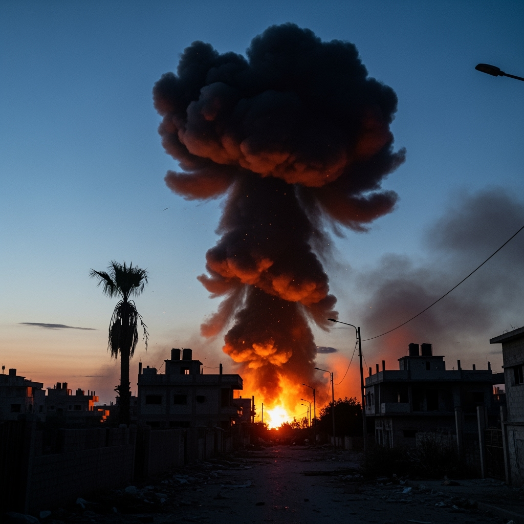 Illustration for: Israeli Airstrikes and Hezbollah Tensions