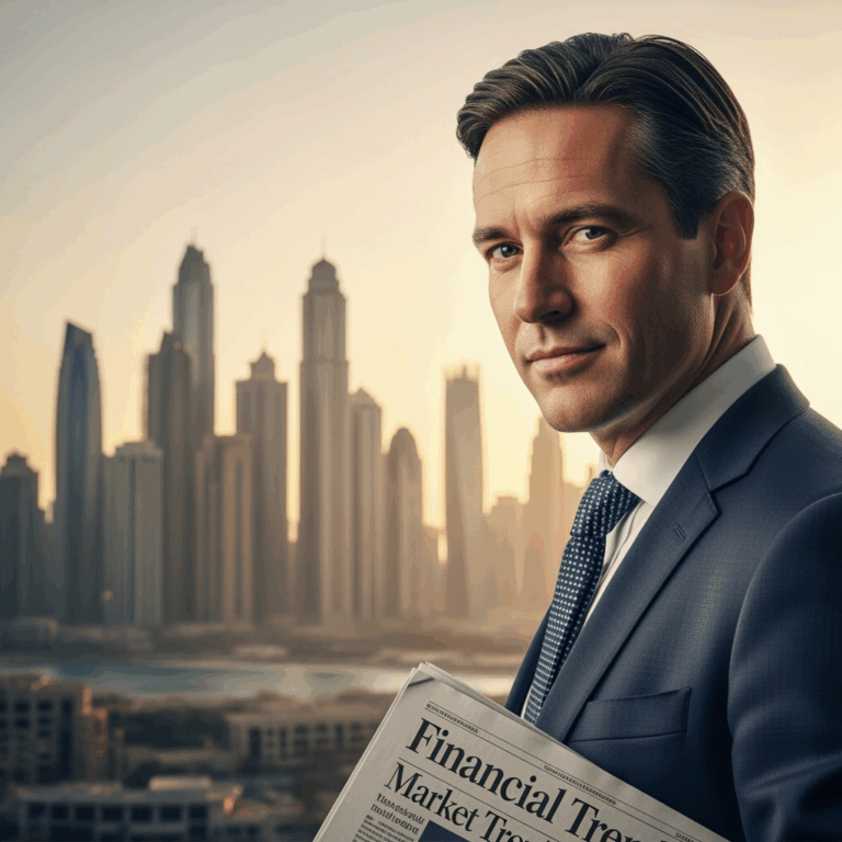 Illustration for: Alastair Buchan: Financial Expertise in Dubai
