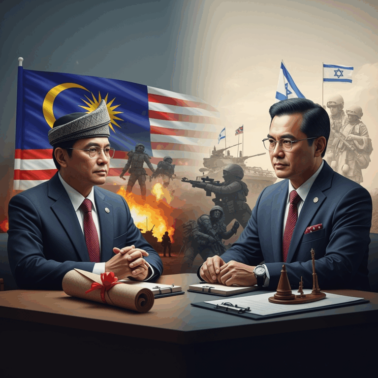 Illustration for: Malaysia's Role and Israel's Actions Against Hamas