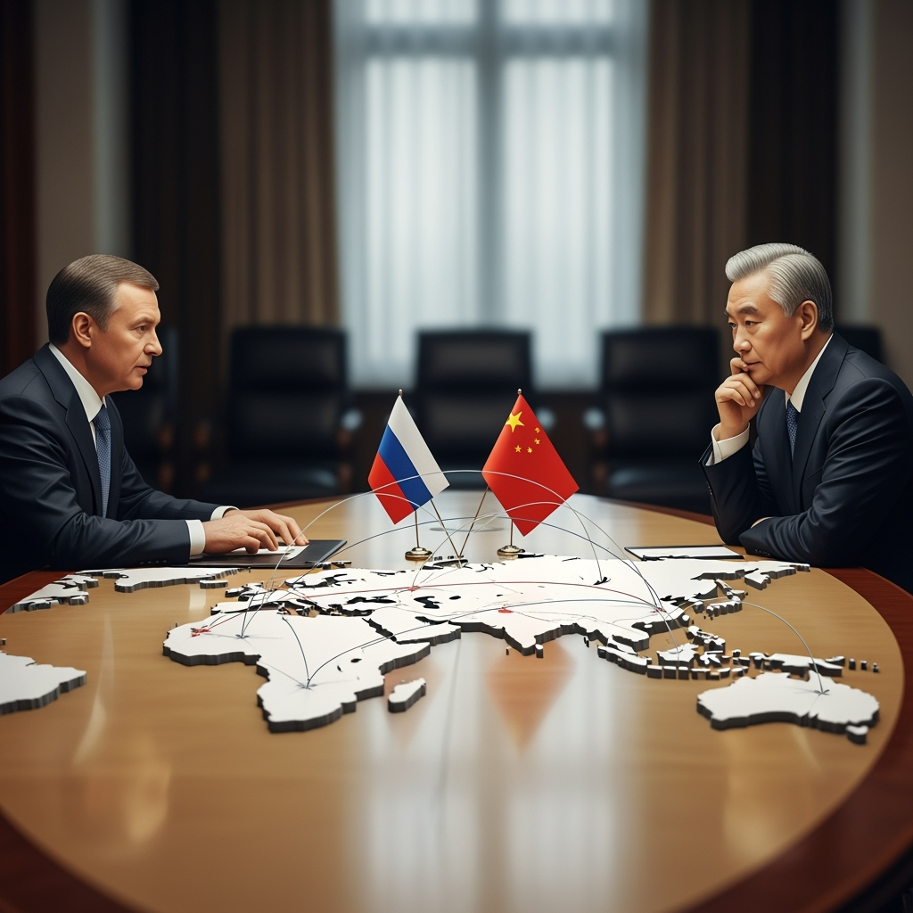 Illustration for: Russia and China's Strategic Moves Discussed at Summit